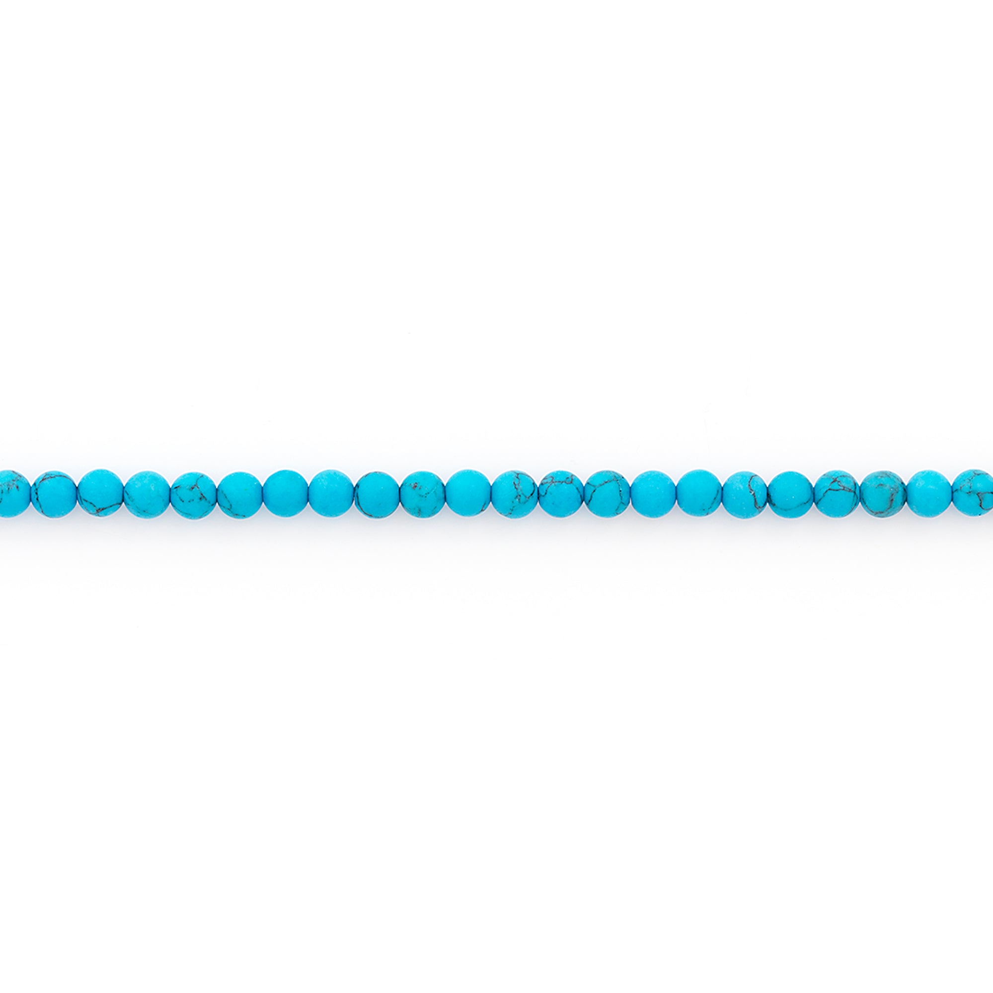 Synthetic Turquoise with Matrix Beads Pack of 30 - Turquoise Multi Synthetic Turquoise Beads
