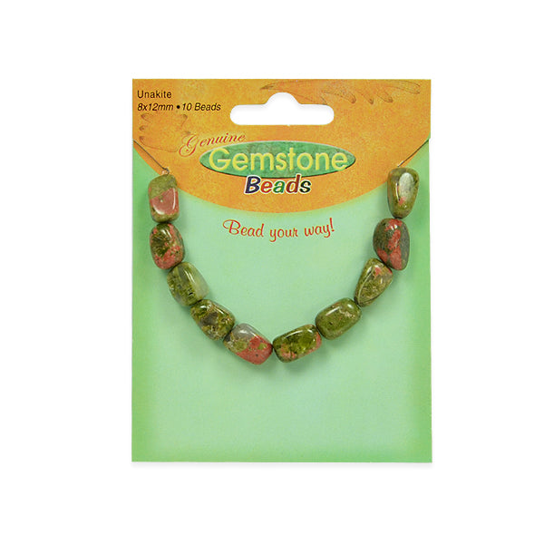 Unakite Nugget Beads Pack of 10 - Multi Colors Unakite Beads