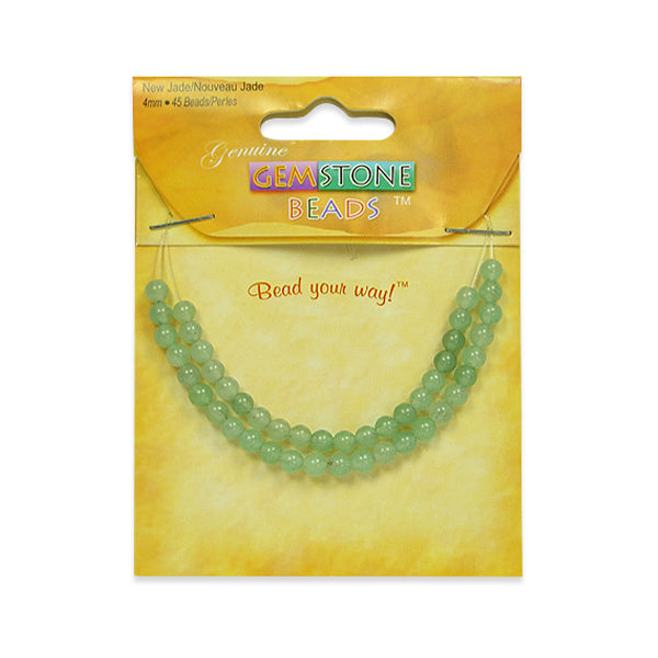 New Jade Beads Pack of 45 - Green New Jade Beads