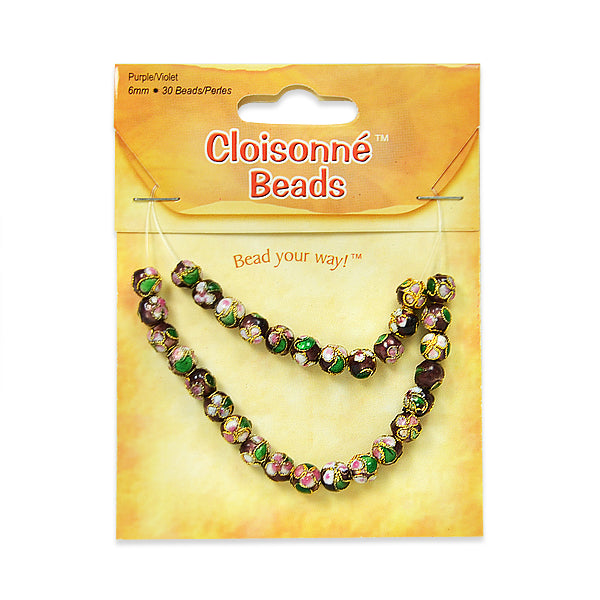 Cloisonne Beads 30 pcs. - Brown Multi Cloissone Beads