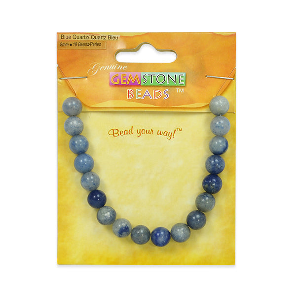 Lot De 30 Perles En Quartz Bleu - Diamètre 8 Mm, Facettées - Pour Création De Bijoux - Occasion (fond De Stock)