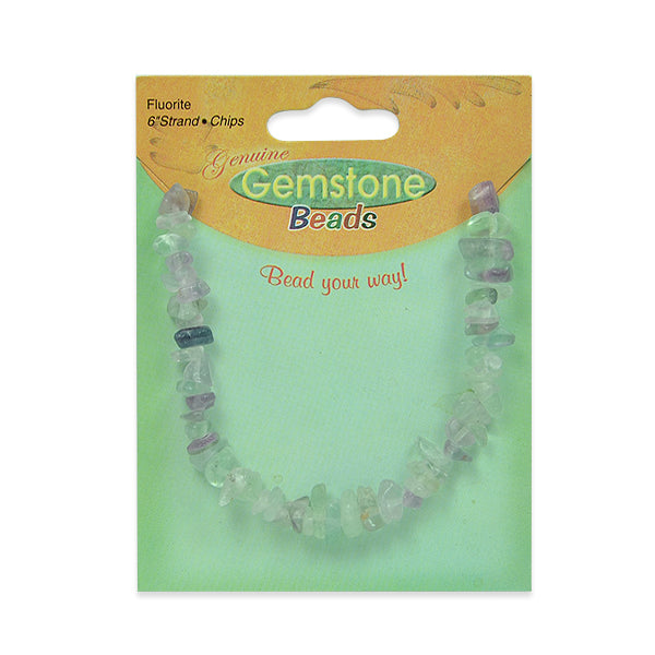 Fluorite Chips - Strand - 6" Strand - Natural Flourite Beads