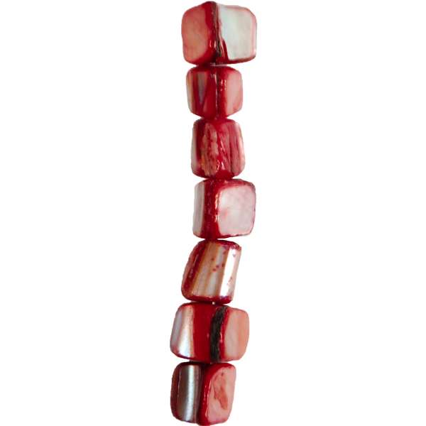Sea Shell 4-6mm Nugget Beads - PK/21 - Tinted Rust - Natural Shell & Pearl Beads