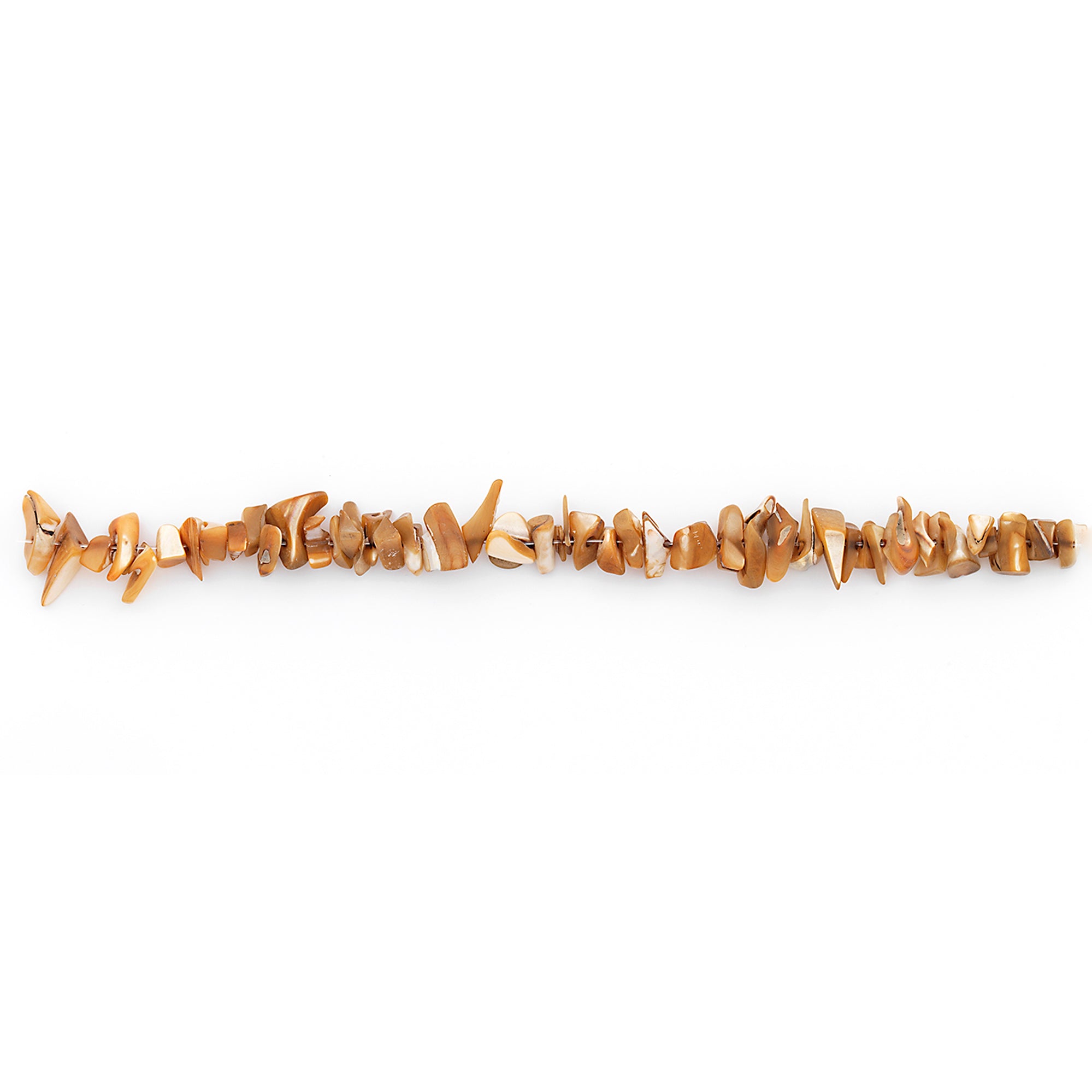 Tinted Shell Chips - Brown - Natural Shell & Pearl Beads
