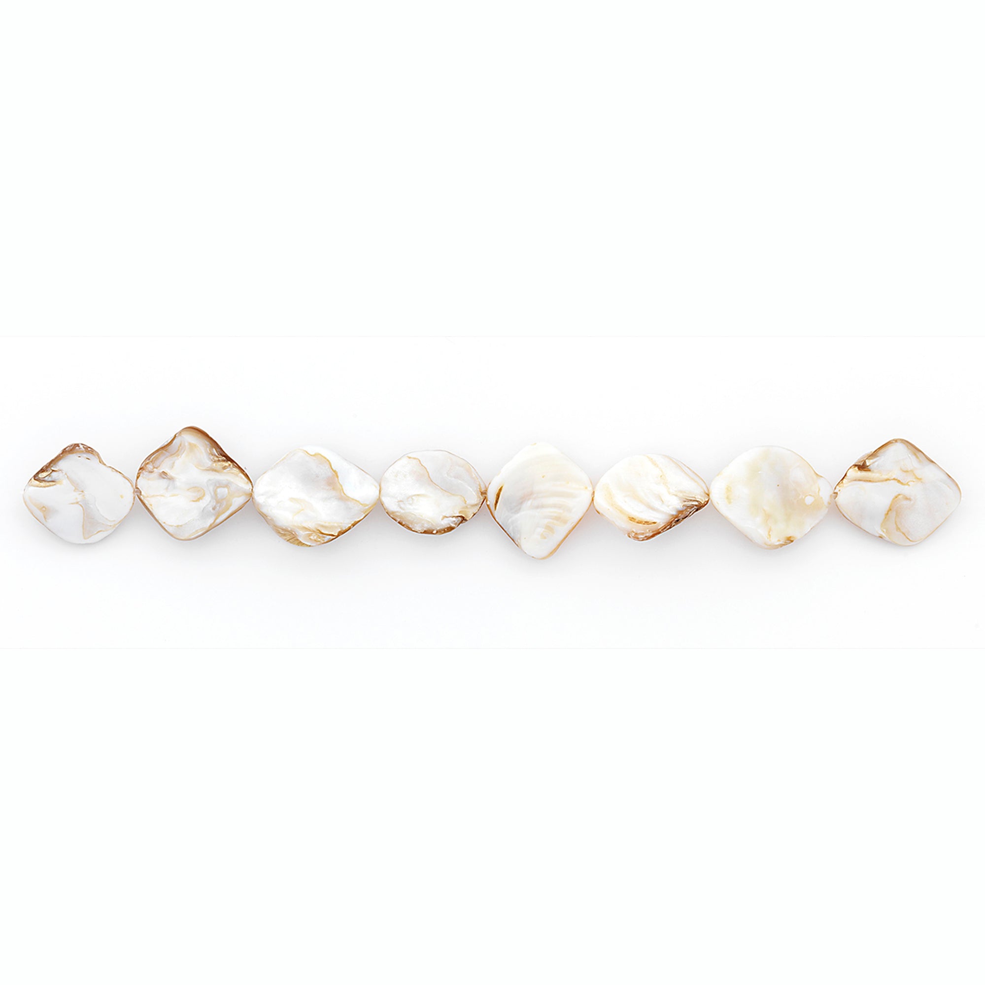 Tinted Shell Chnk Beads Natur Pack of 8 - Natural Shell & Pearl Beads