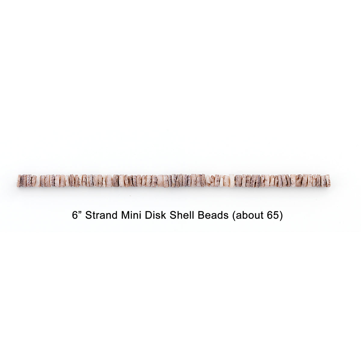 Round Shell Disk Beads - Brown - 15cm - Natural Shell & Pearl Beads