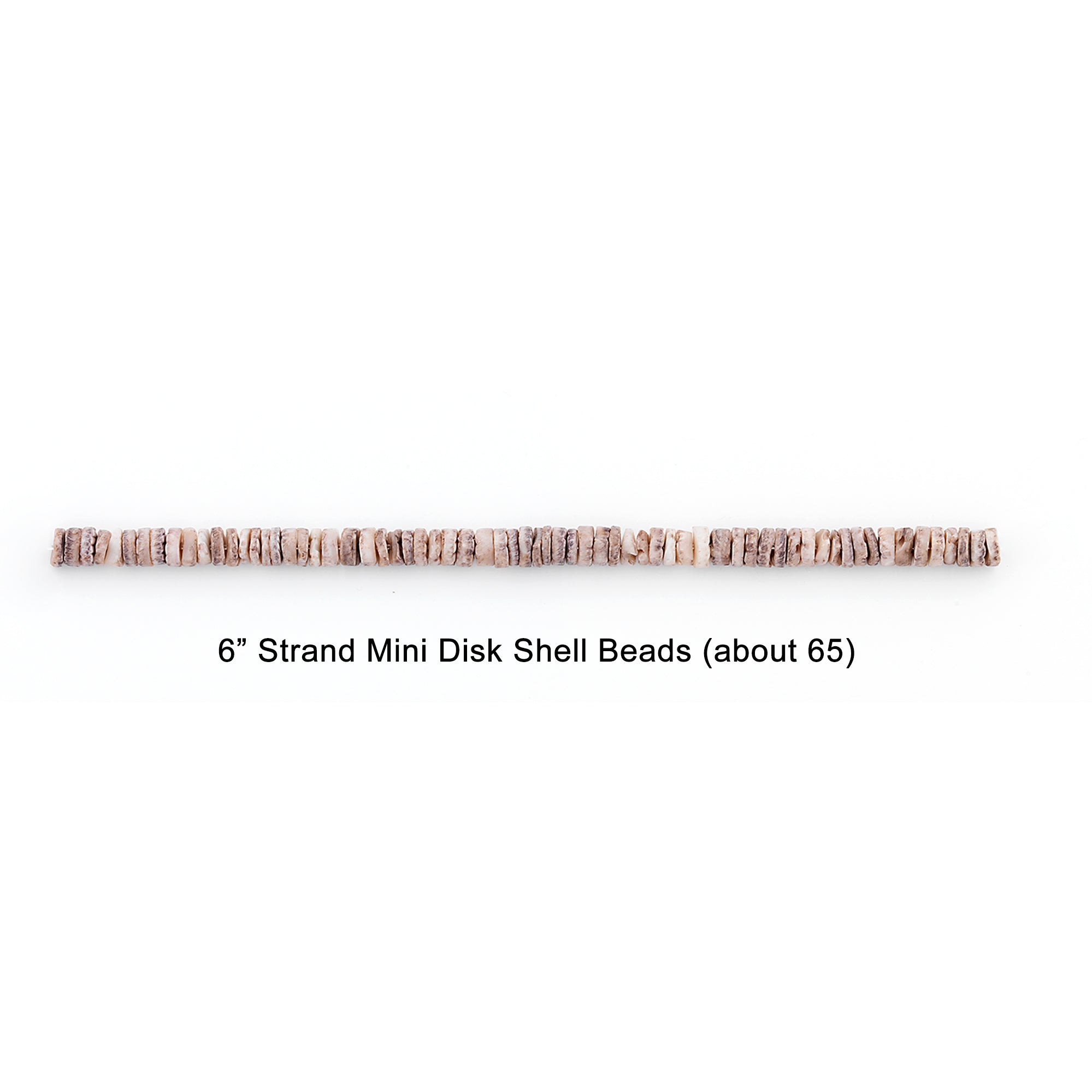 Round Shell Disk Beads - Brown - 15cm - Natural Shell & Pearl Beads