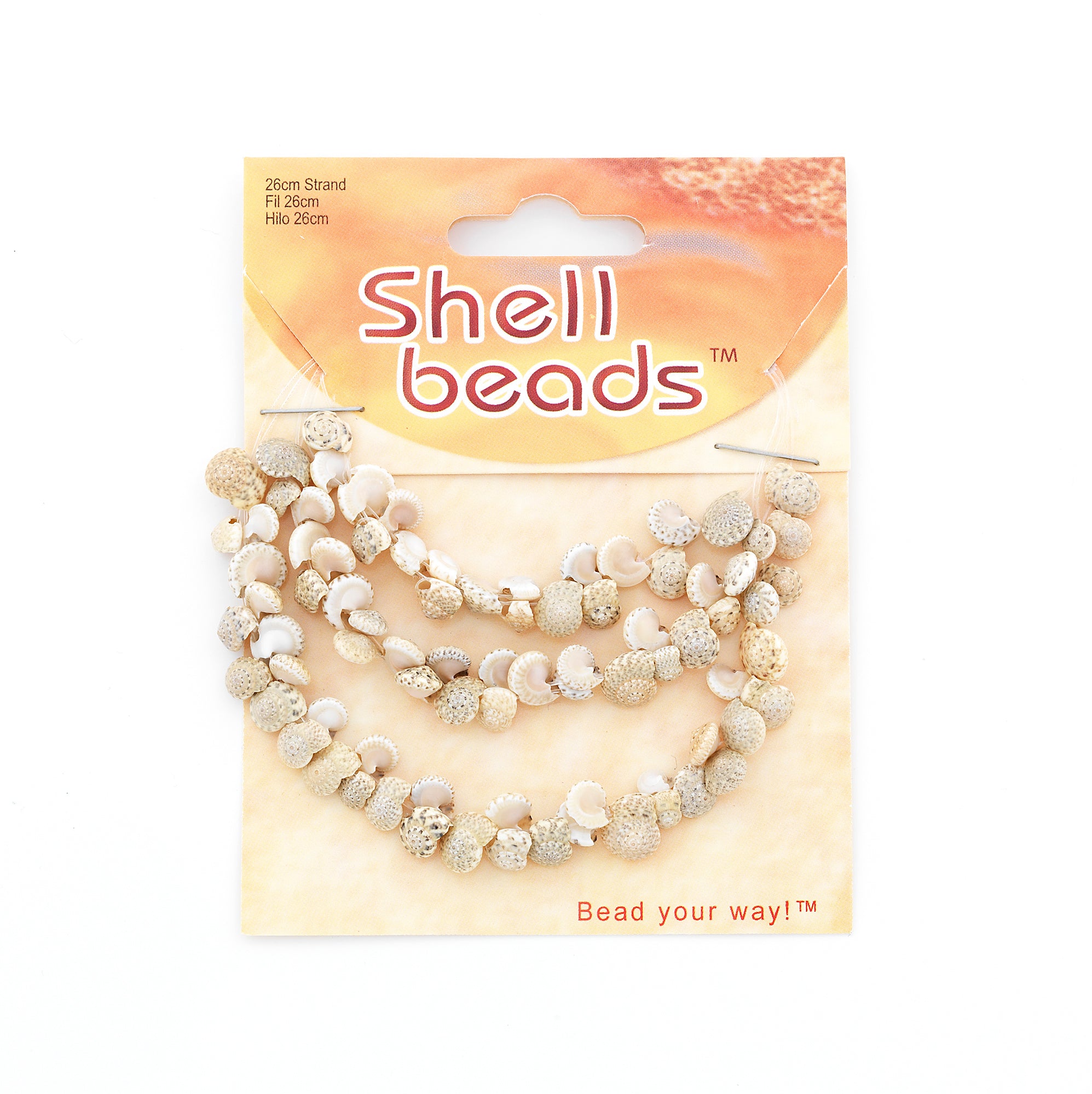 Tiny Spotted Shell Beads - 26cm - Natural Shell & Pearl Beads