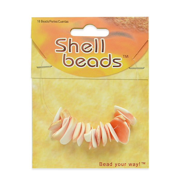 Shell Chips Pack of 18pcs - Natural Shell & Pearl Beads