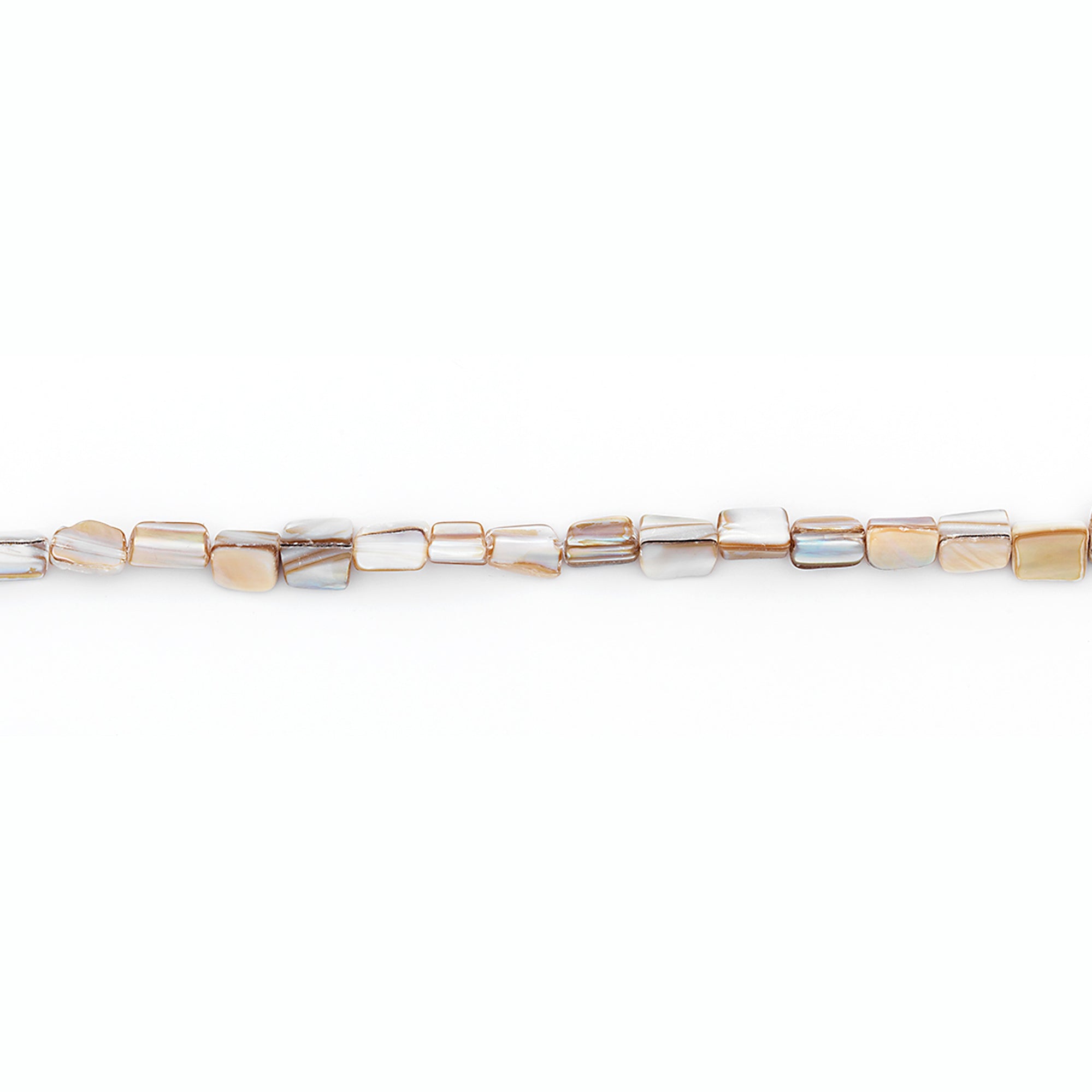 Fragmented Shell Beads - Natural - 21 pcs. Shell & Pearl Beads