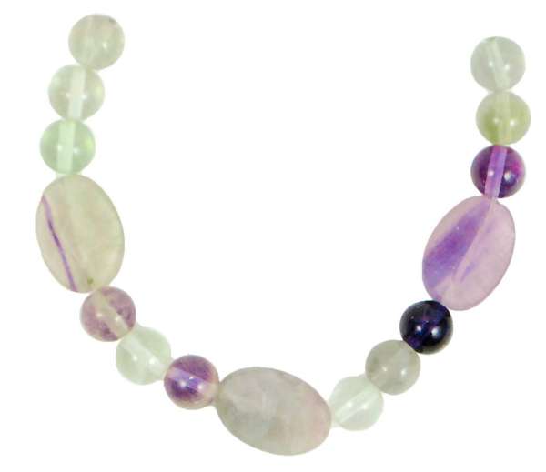 Round Fluorite Gemstone Beads - 8mm/13x18mm - 15 pcs. - Natural Flourite Beads
