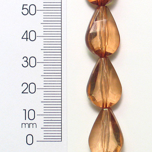 18mm x 13mm Acrylic Faceted Beads 8 Inch Strand Pack of 2 - Brown Acrylic & Resin Beads