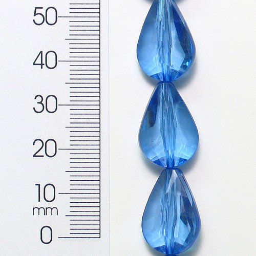 18mm x 13mm Acrylic Faceted Beads 8 Inch Strand Pack of 2 - Blue Acrylic & Resin Beads