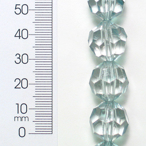 Acrylic Faceted Beads 8 Inch Strand - Light Blue Acrylic & Resin Beads