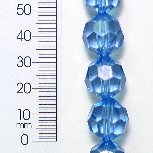 Acrylic Faceted Beads 8 Inch Strand - Blue Acrylic & Resin Beads