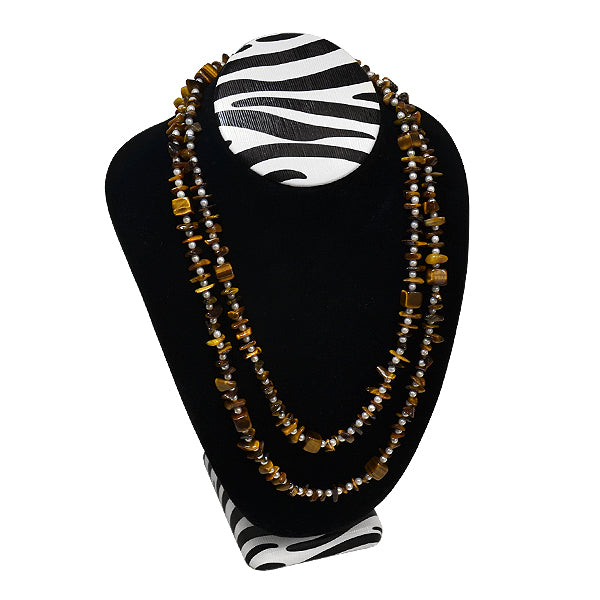 Tigereye Chips - 2 x 8" Strand - Natural Tigereye Beads