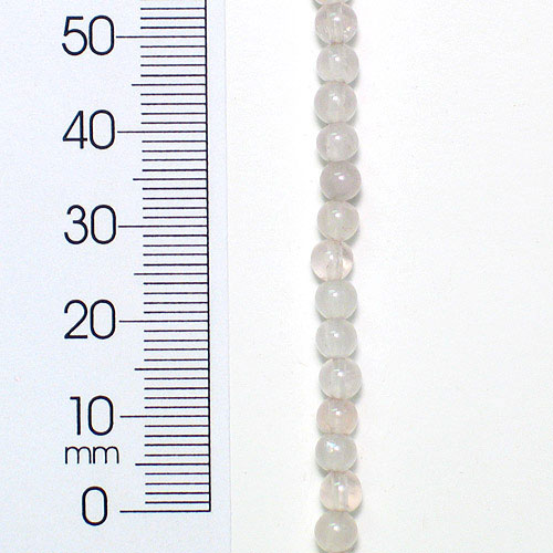 Round Quartz Beads - Rose - 4mm - 8" Strand - Natural Rose Quartz Beads