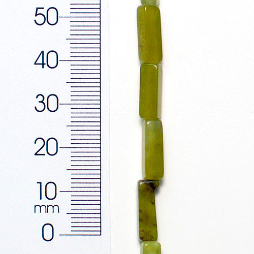 Square Tube Onyx Beads - Lemon - 4x13mm - 8" Strand - Natural Lemon Onyx Beads