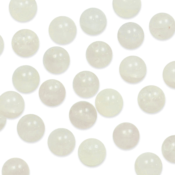 Round Quartz Beads - Rose - 6mm - 8" Strand - Natural Rose Quartz Beads