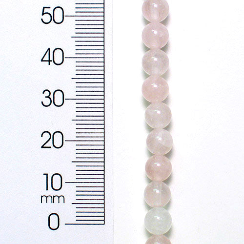 Round Quartz Beads - Rose - 6mm - 8" Strand - Natural Rose Quartz Beads