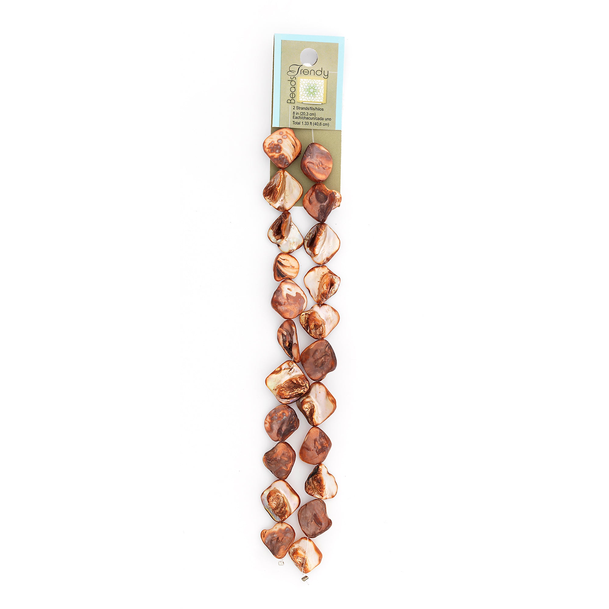 Sea Shell Chunky Beads 12mm-18mm on 16" Strand (20-22 bds) Beig - Natural Shell & Pearl Beads