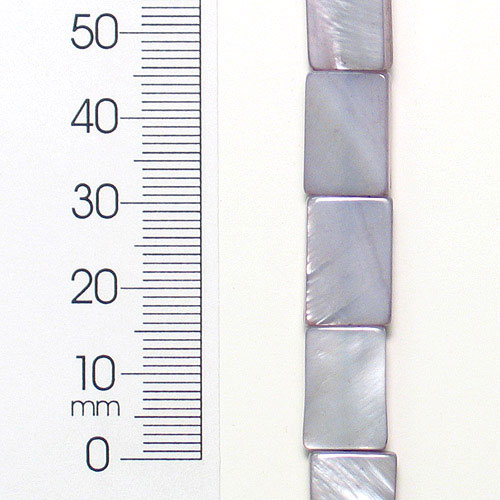Tinted Shell Beads - Gray - 10x15mm - 2 x 8" Strand - Natural Shell & Pearl Beads
