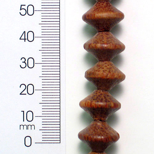 Wood Beads - Pepper Brown - 15x11mm - 8" Strand - Natural Wood Beads