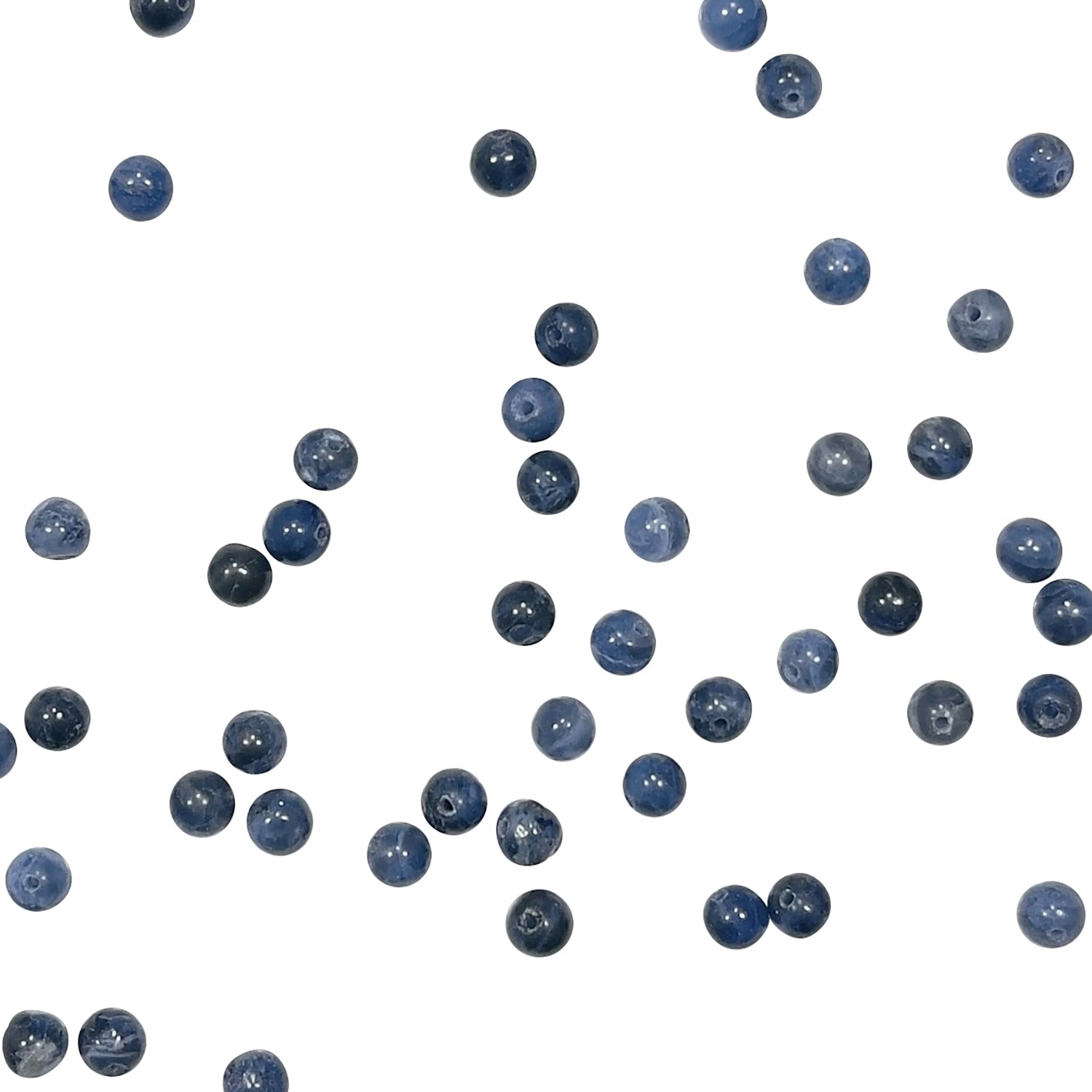 Sodalite 4mm Round Beads 8" Strand - Natural Sodalite Beads