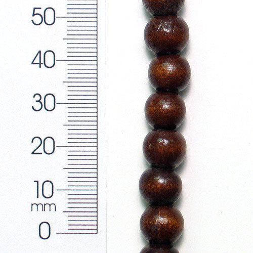 Wood Beads 10mm Round Brown 3/8" Strand - Natural Wood Beads