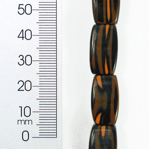 24mm x 18mm Tribal Print Acrylic Bead 8 Inch Strand - Multi Colors Acrylic & Resin Beads