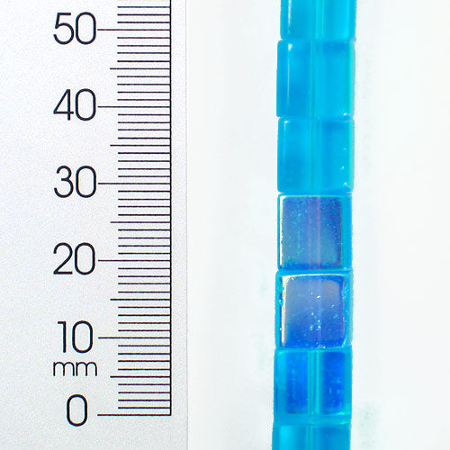 Cubed Glass Bead Strand 8 in Pack of 2 - Turquoise Multi Gemstone Beads