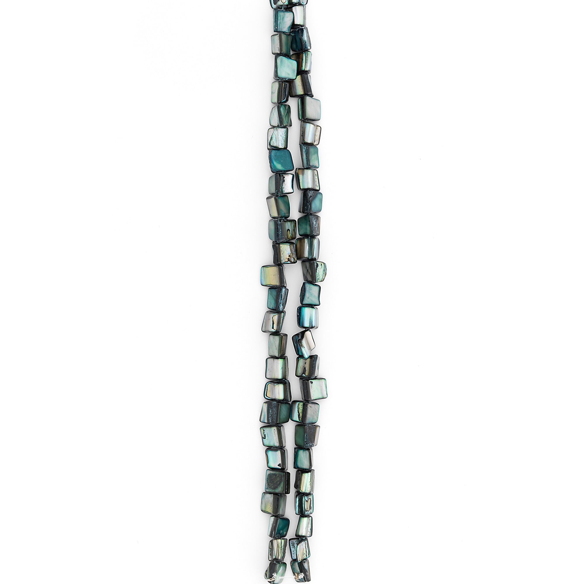 Sea Shell 4-6mm Nugget Beads 16" Strand (52-58) Tinted Blue - Natural Shell & Pearl Beads