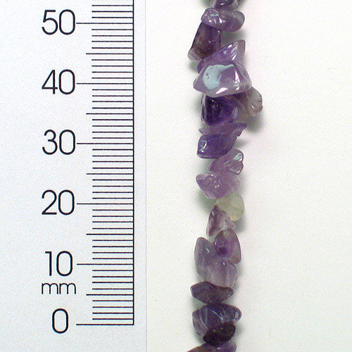 Amethyst Chips 8 Inch Strand Pack of 3 Amethyst Beads