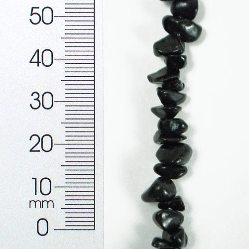 Blackstone Chips 3/8" Strand - Natural Blackstone Beads