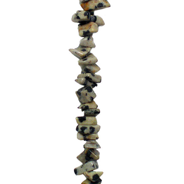 Dalmation Jasper Chips 24" Strand - Natural Dalmation Jasper Beads