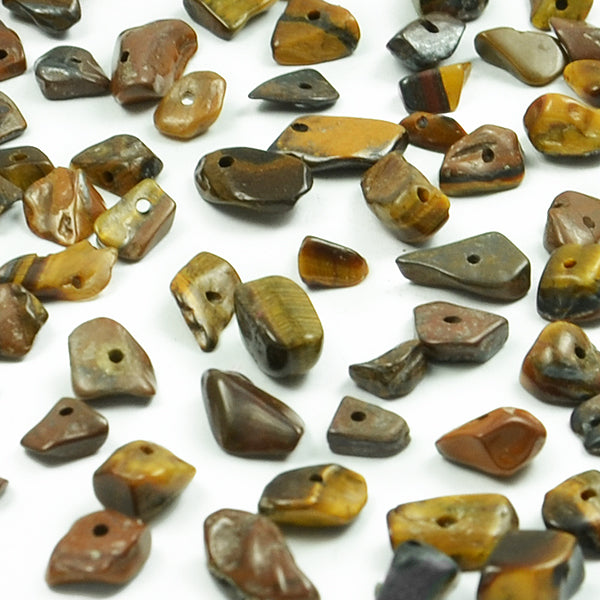 Tigereye Natural Gemstone 24" Strand of 3-7mm Chips (about 200) Tigereye Beads