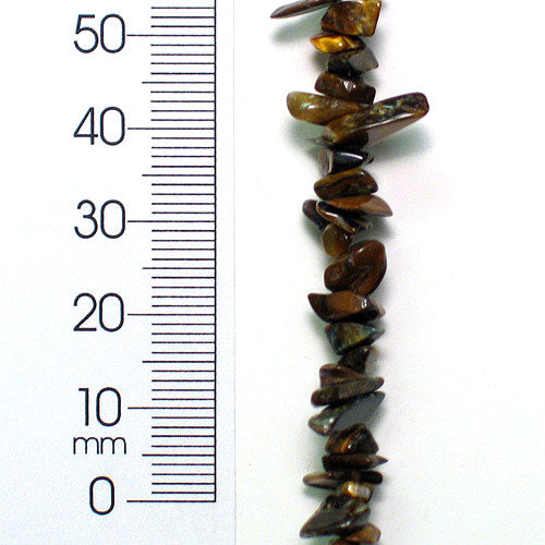 Tigereye Natural Gemstone 24" Strand of 3-7mm Chips (about 200) Tigereye Beads