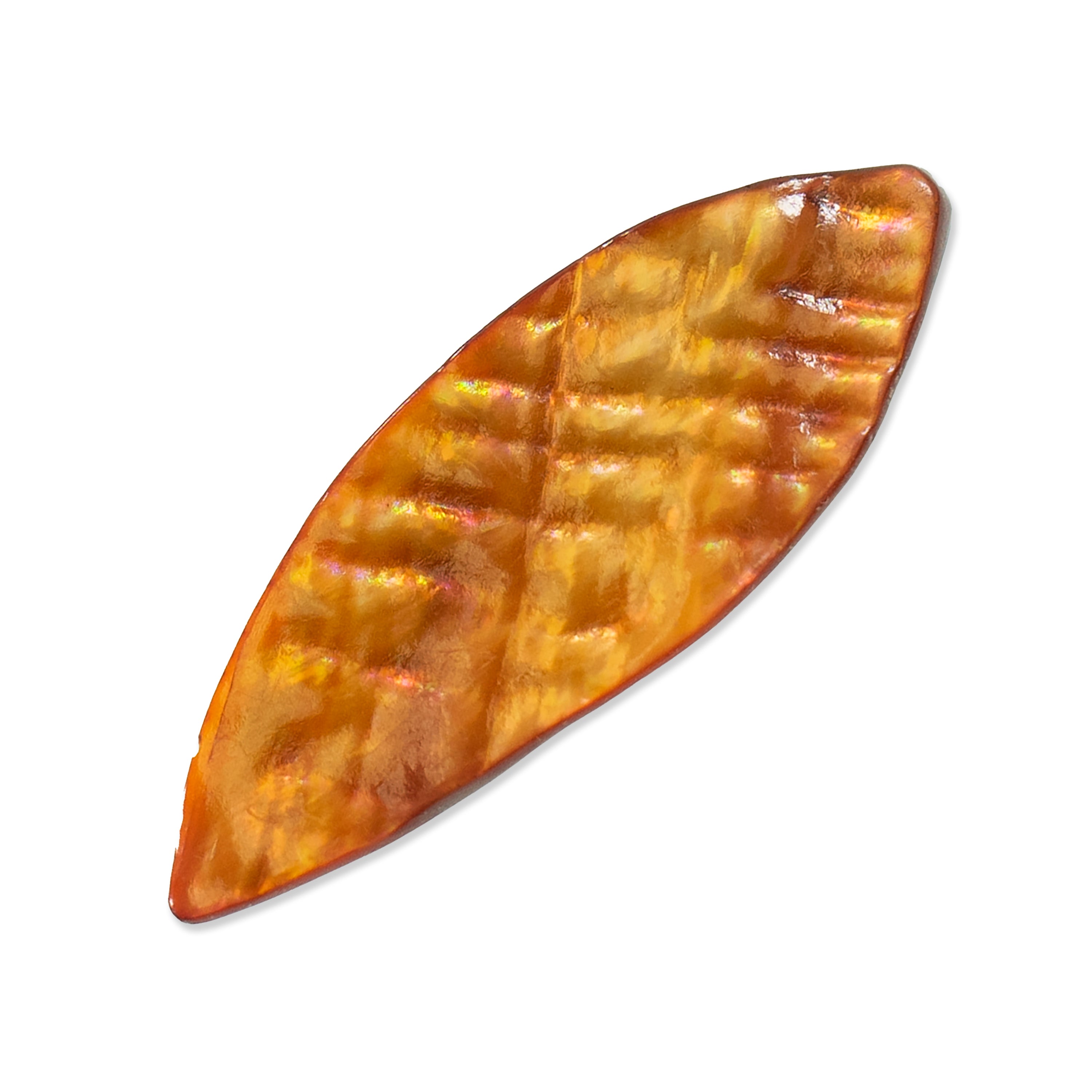Sea Shell Hand Crafted Leaf Shape 14 Beads (15 x 45mm) - Beige - Natural Shell & Pearl Beads