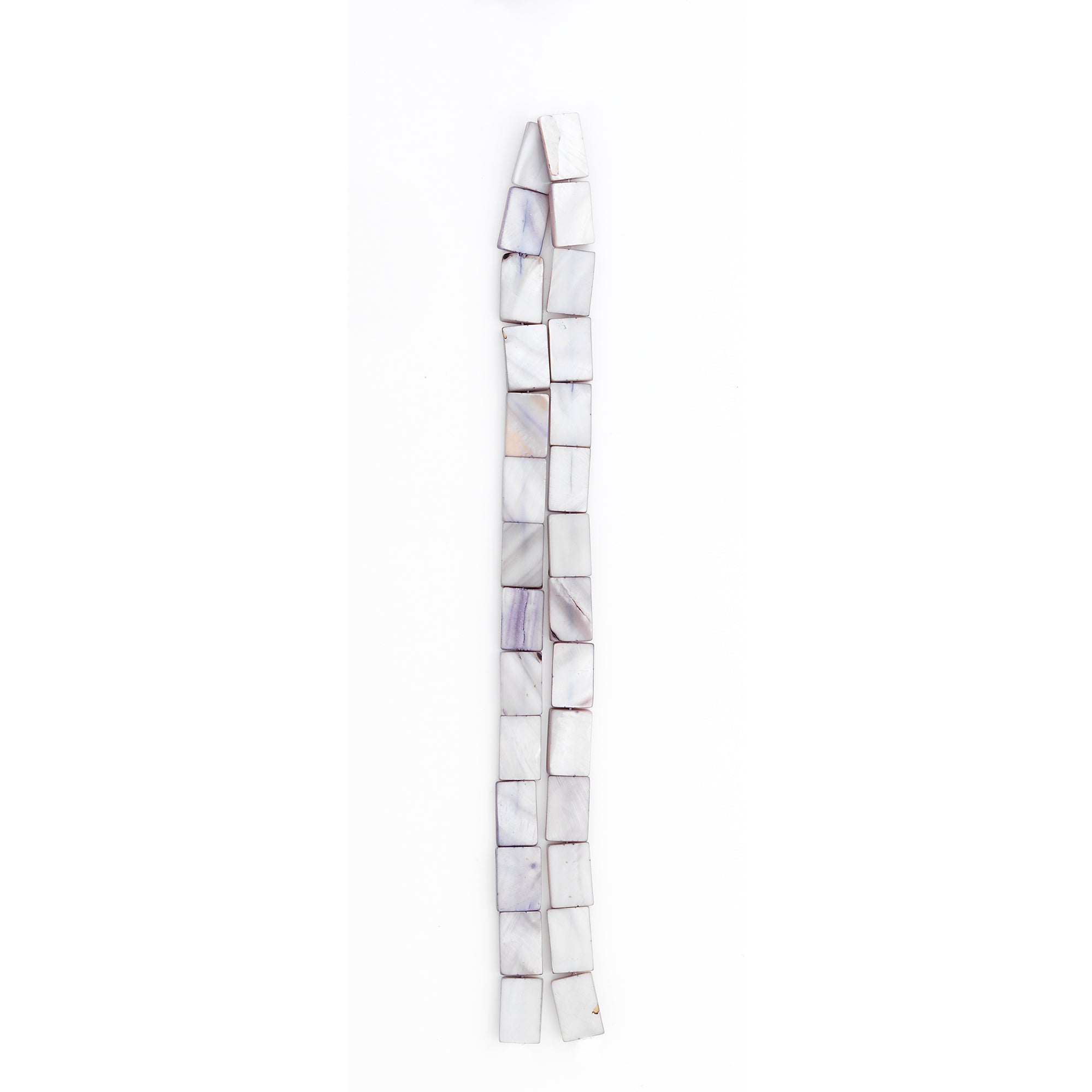 A 16" Strand of Gray Tinted Shell Beads 9x15mm Shell & Pearl Beads