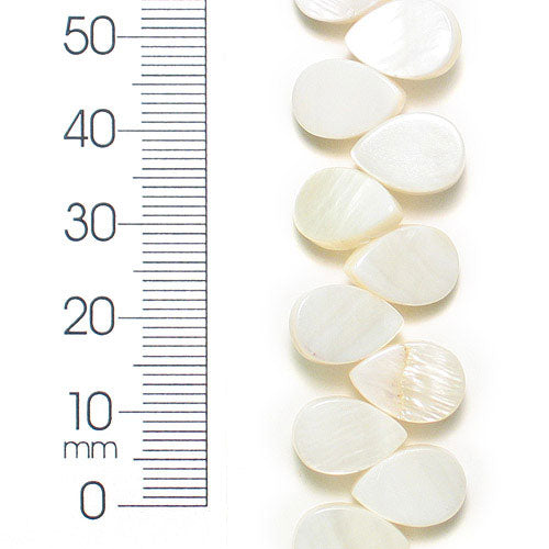 Tinted Shell Trdrp Natural 2x8" Strand Shell & Pearl Beads