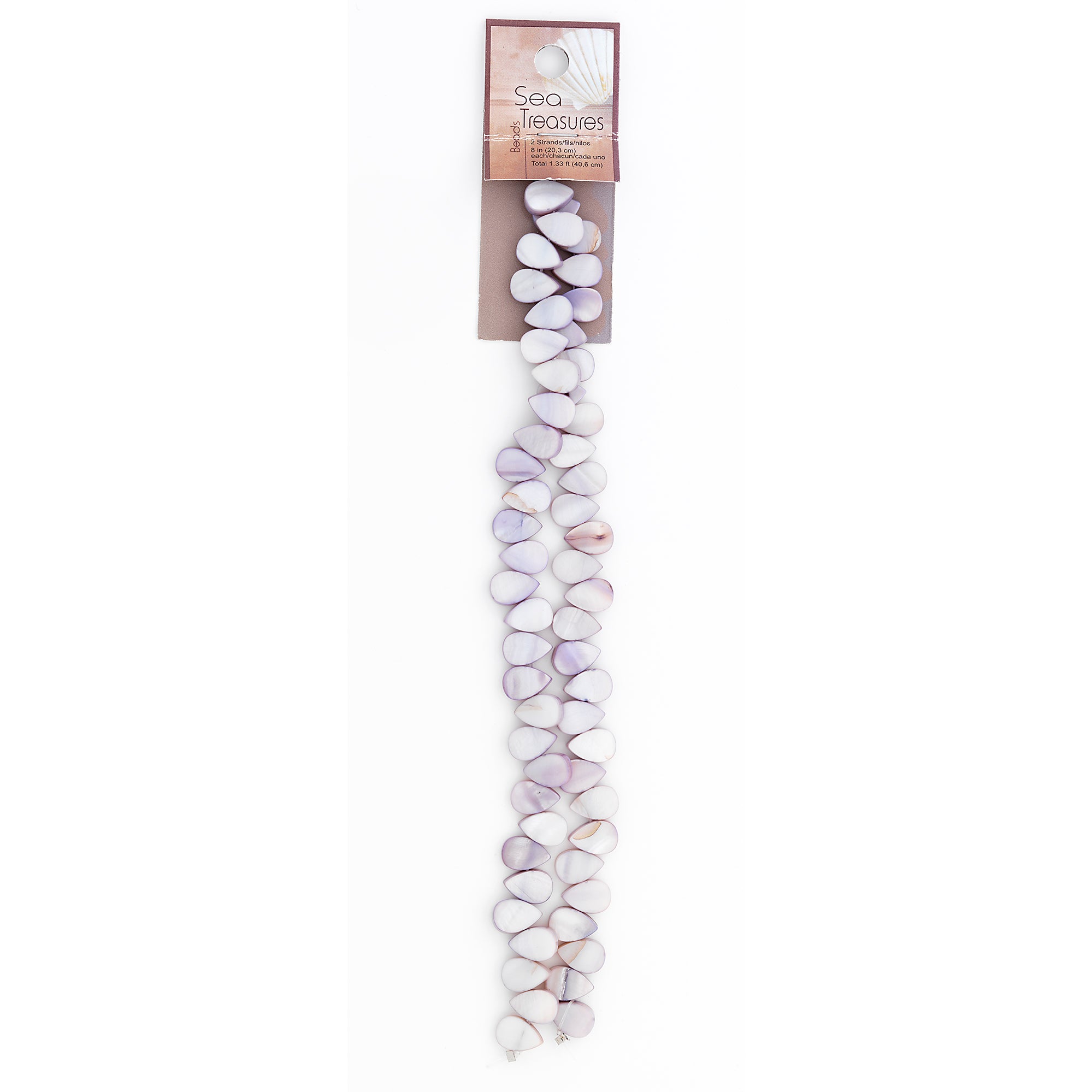 A 16" Strand Of Gray Tinted Shell 8x10mmTeardrop Beads Shell & Pearl Beads