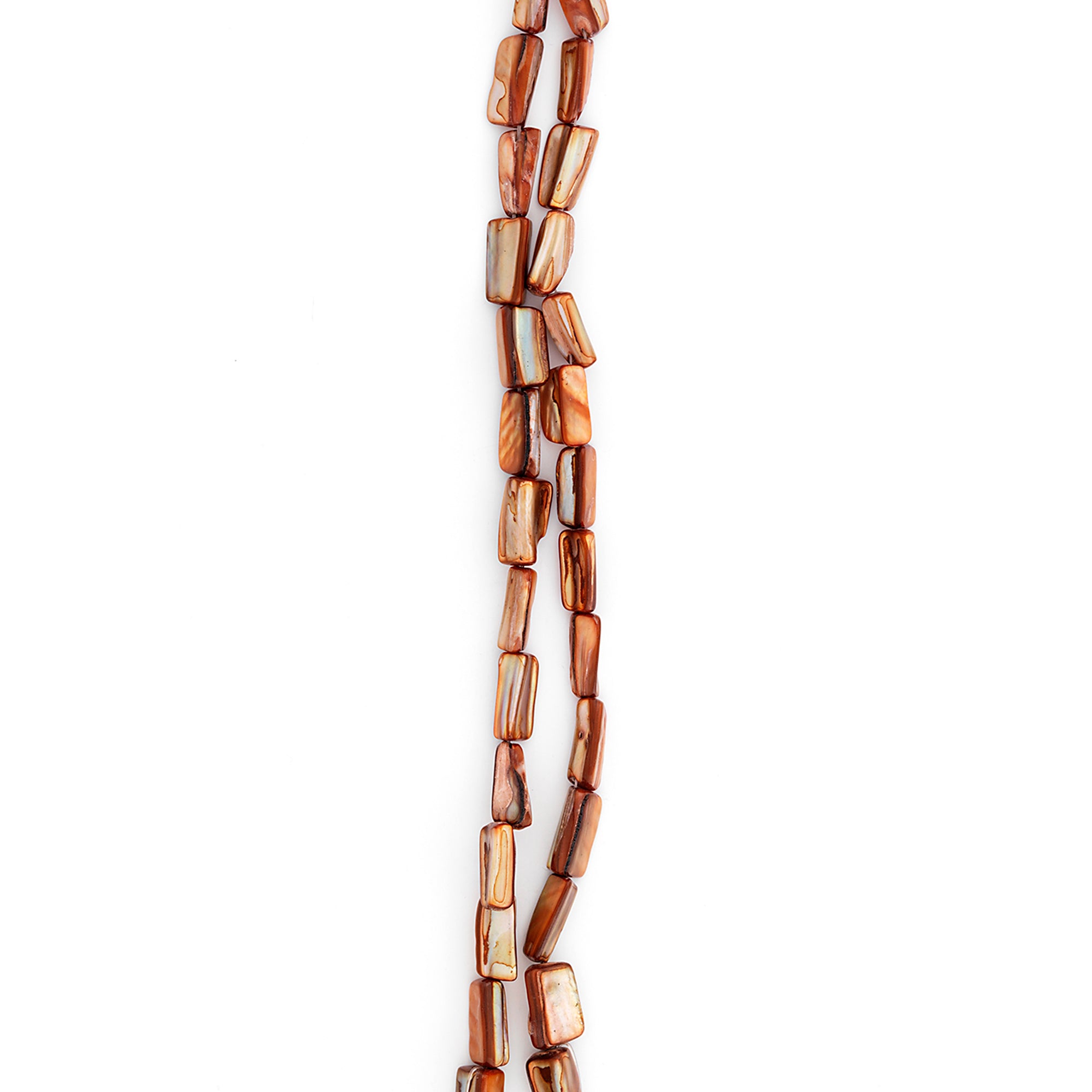 Sea Shell 5-12 mm Tubular Beads 16" Strand (28 beads) - Beige Shell & Pearl Beads