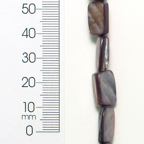 Sea Shell 5-12 mm Tubular Beads 16" Strand (28 beads) Gray - Gray Multi Shell & Pearl Beads