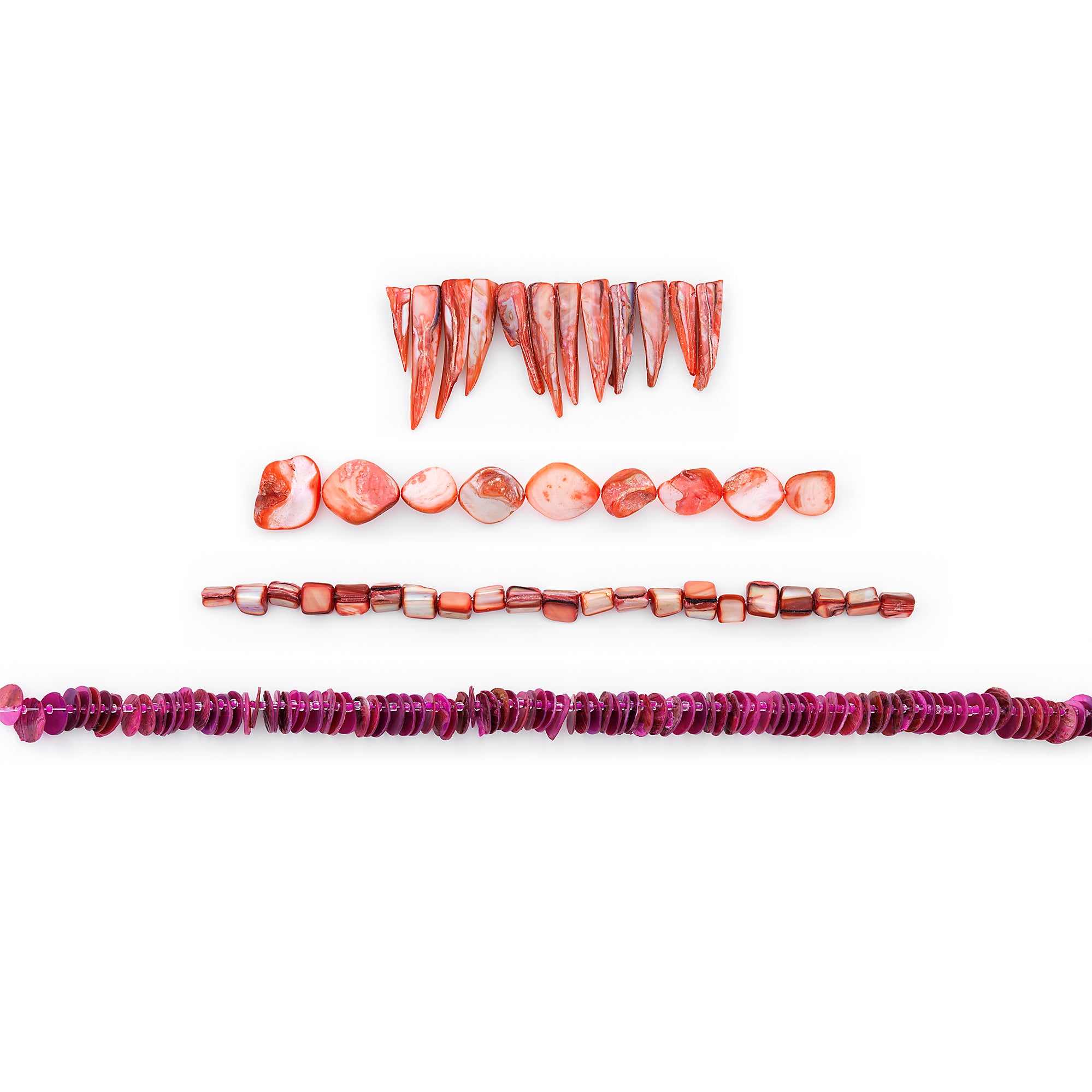 Sasha Collection of Shell Beads Value Pack - Pink Shell & Pearl Beads