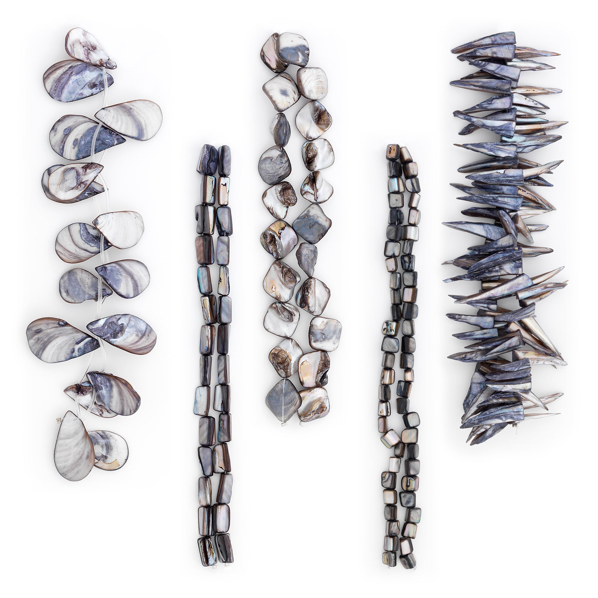 Astrid Sea Shell Beads Collection Value Pack | Gray Jewelry Beads