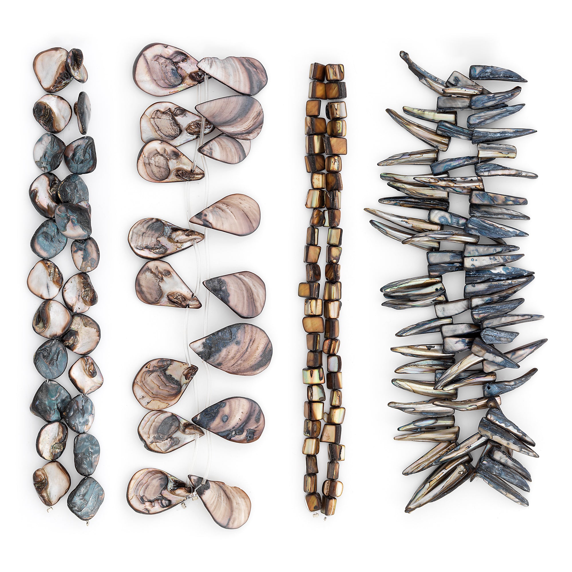 Elowen Sea Shell Beads Collection Value Pack | Slate Jewelry Beads