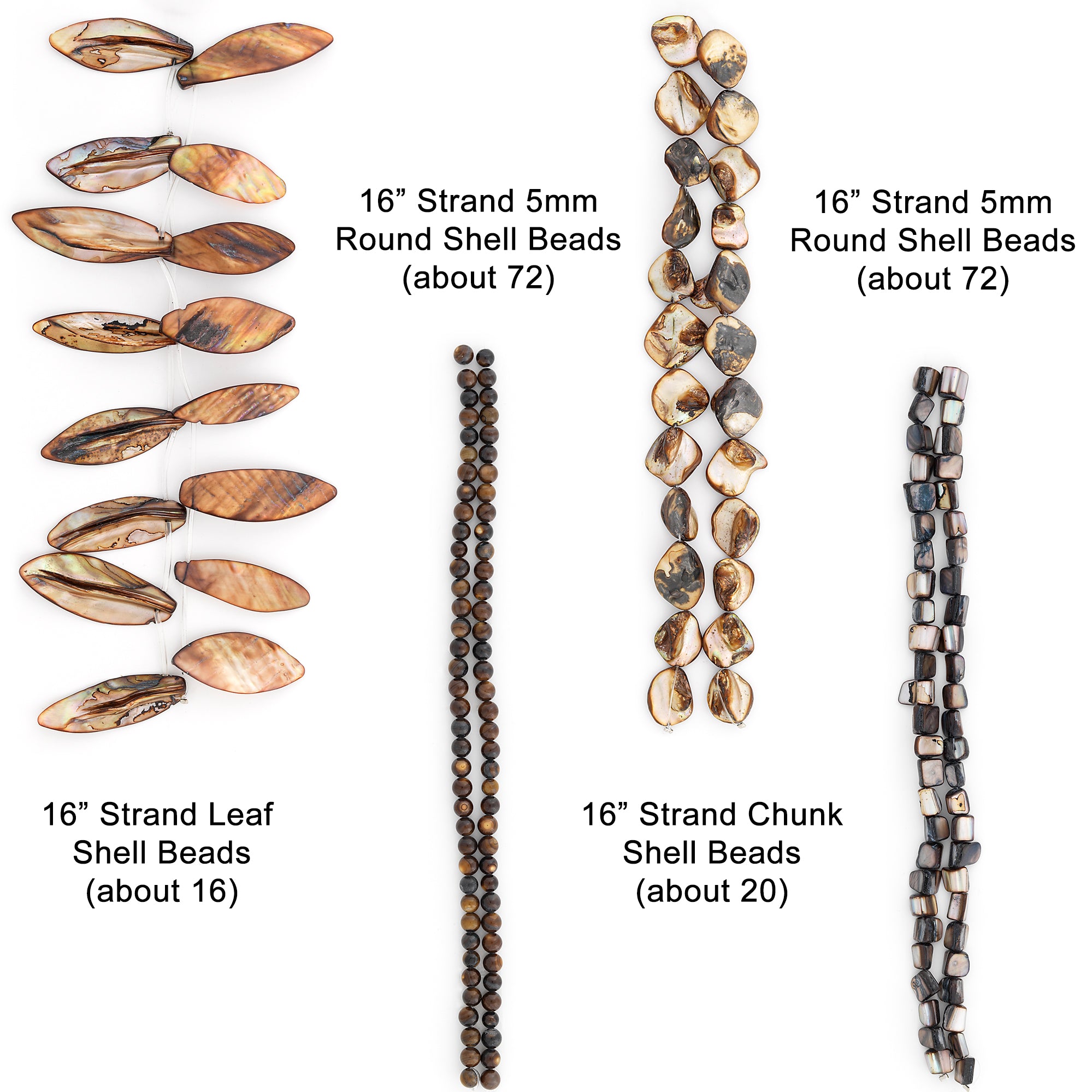 Delphine Sea Shell Beads Collection Value Pack - Slate Jewelry Beads