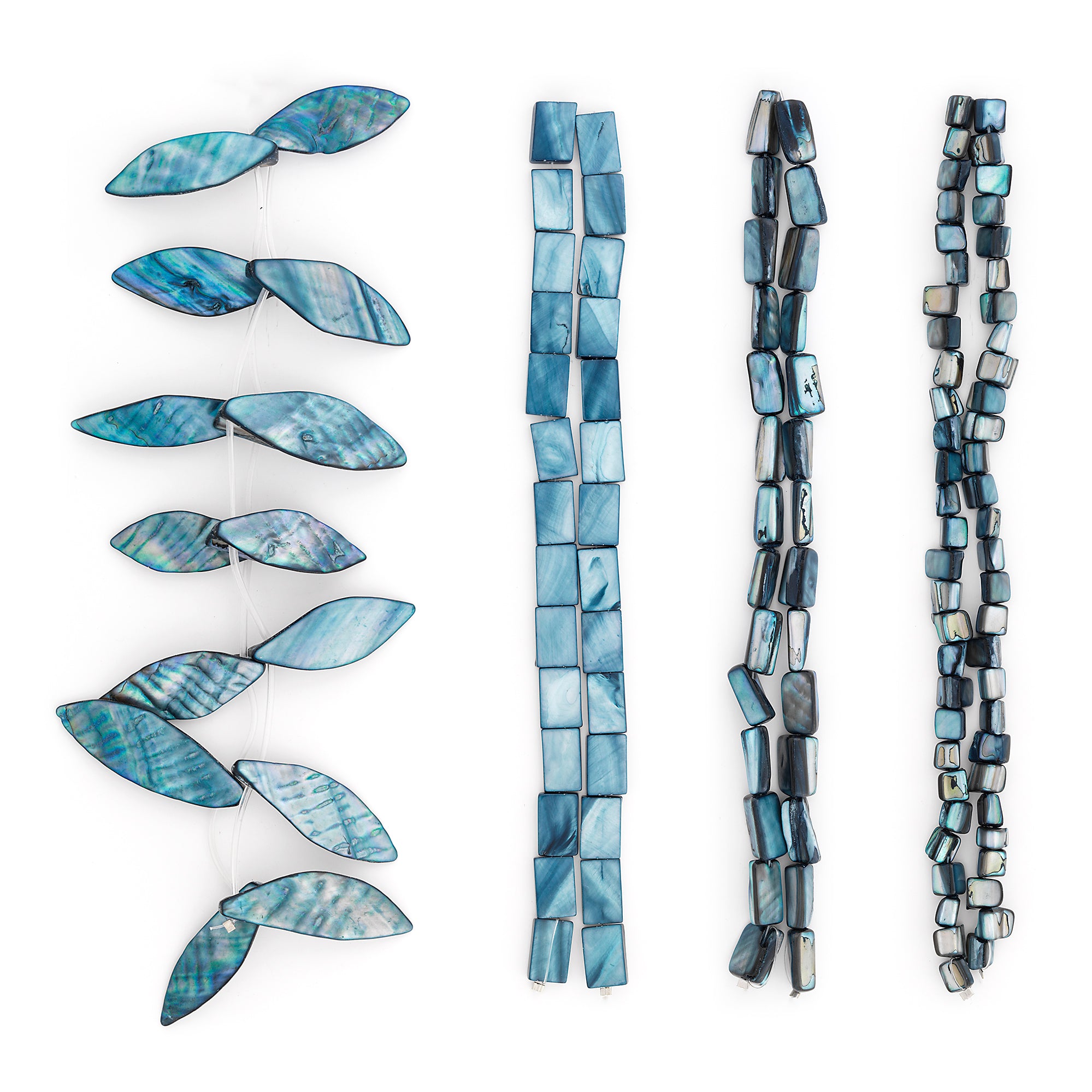 Andromeda Sea Shell Beads Collection Value Pack - Blue Jewelry Beads
