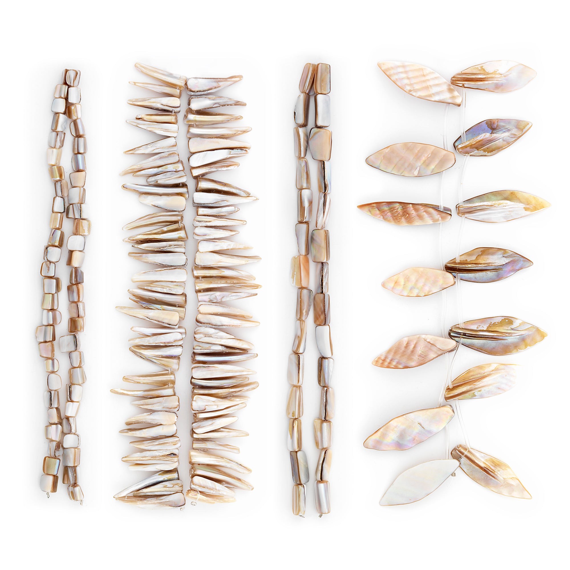 Magnolia Sea Shell Beads Collection Value Pack - Natural Jewelry Beads