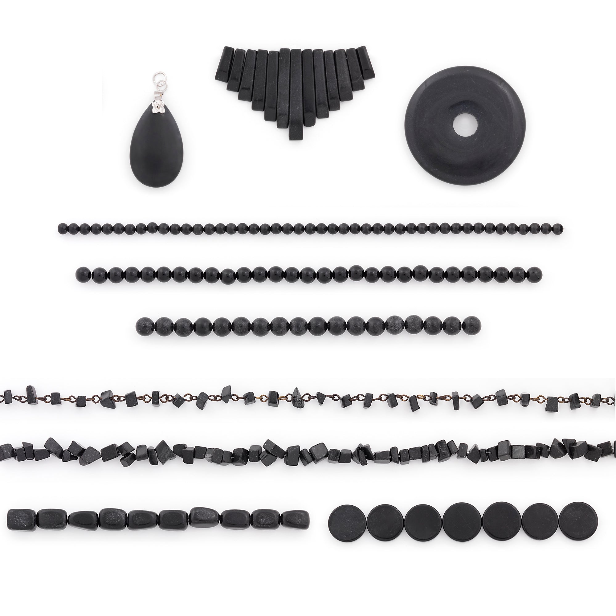 Blackstone Natural Gemstone Value Pack of Beads and Pendants Jewelry Beads